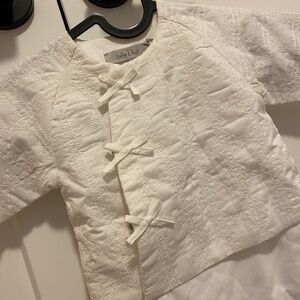 Baby Dior white one piece suit - 12 months